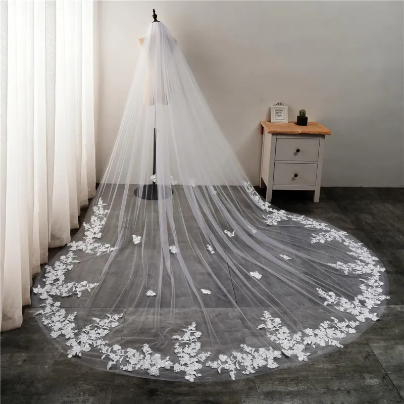 3M Lace Bridal Veil for weddings With Comb sold by My Chic Dress
