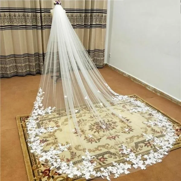 Cheap Lace Wedding Veil 3M One Layer With Comb Veil sold by My Chic Dress product image thumbnail 3