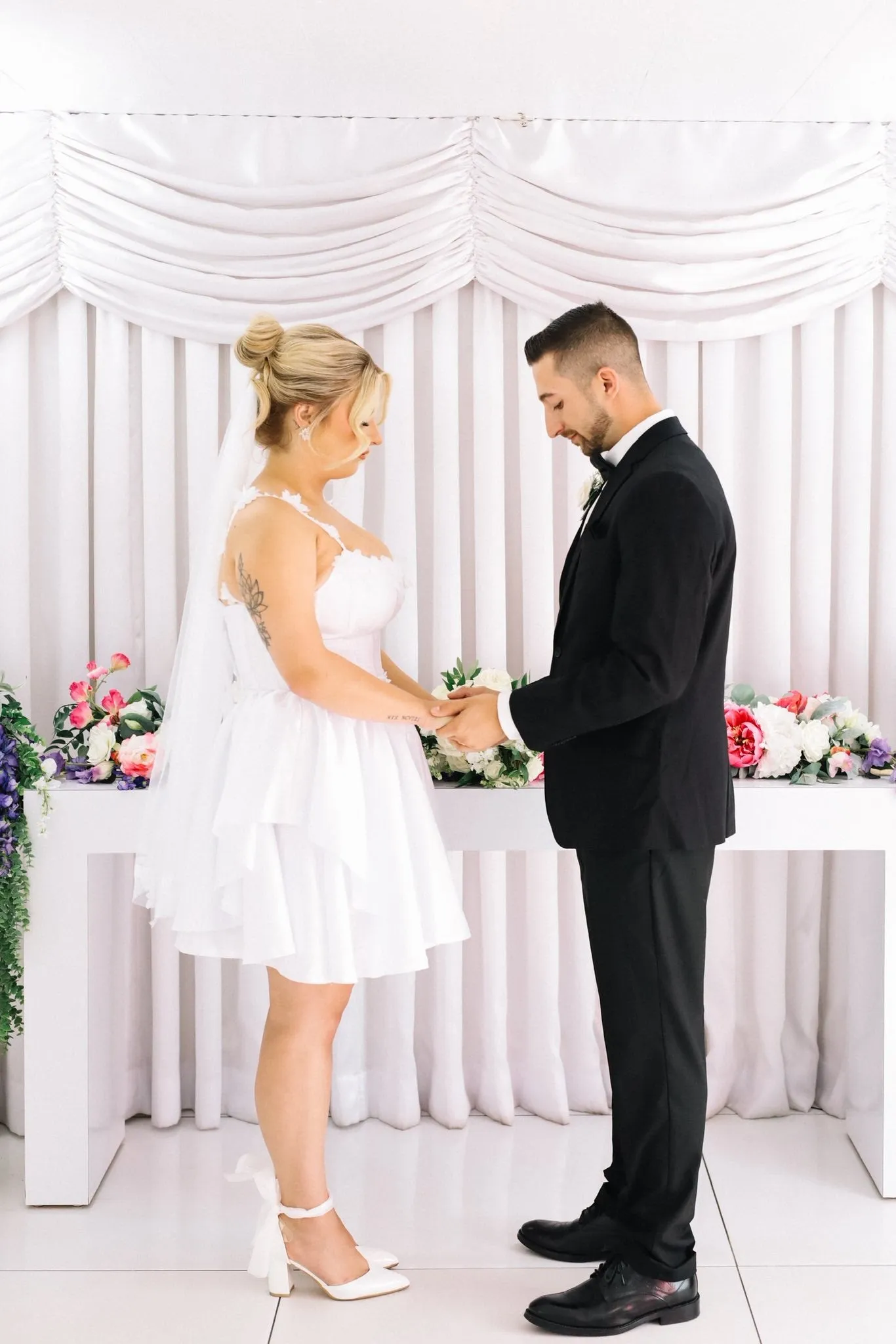 Sheath Short Minimalist Chiffon Wedding Dress Sleeveless For sale sold by My Chic Dress product image thumbnail 4