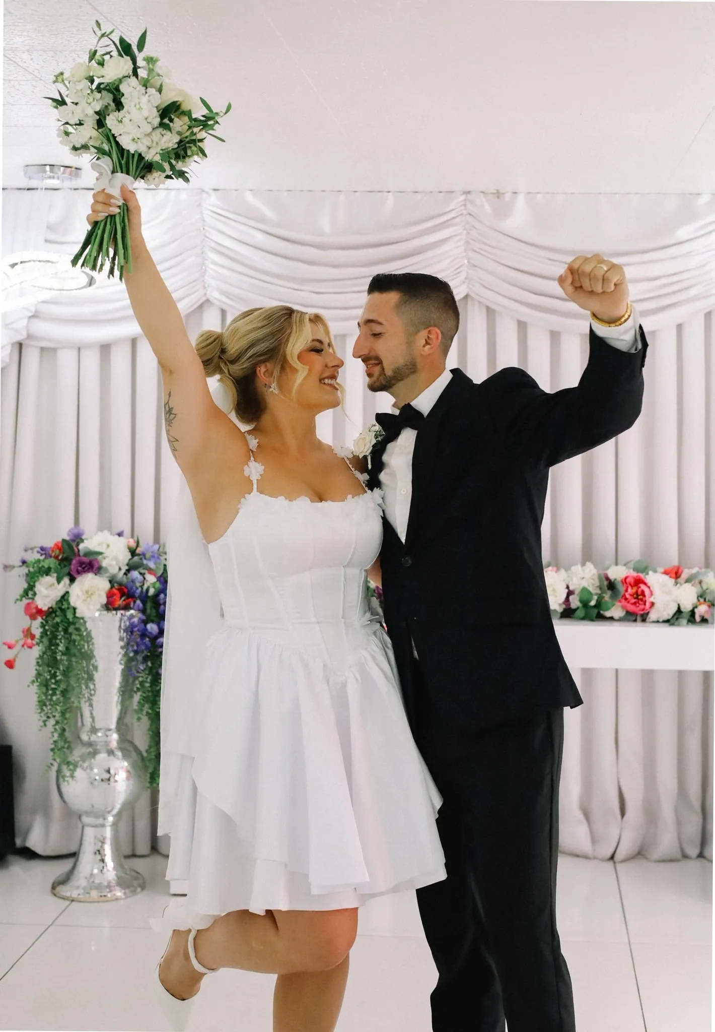 Sheath Short Minimalist Chiffon Wedding Dress Sleeveless For sale sold by My Chic Dress