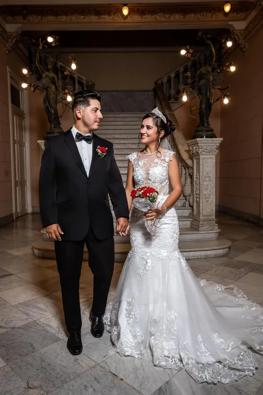 Boho Mermaid Lace Modest Wedding Dress Sleeveless Applique sold by My Chic Dress