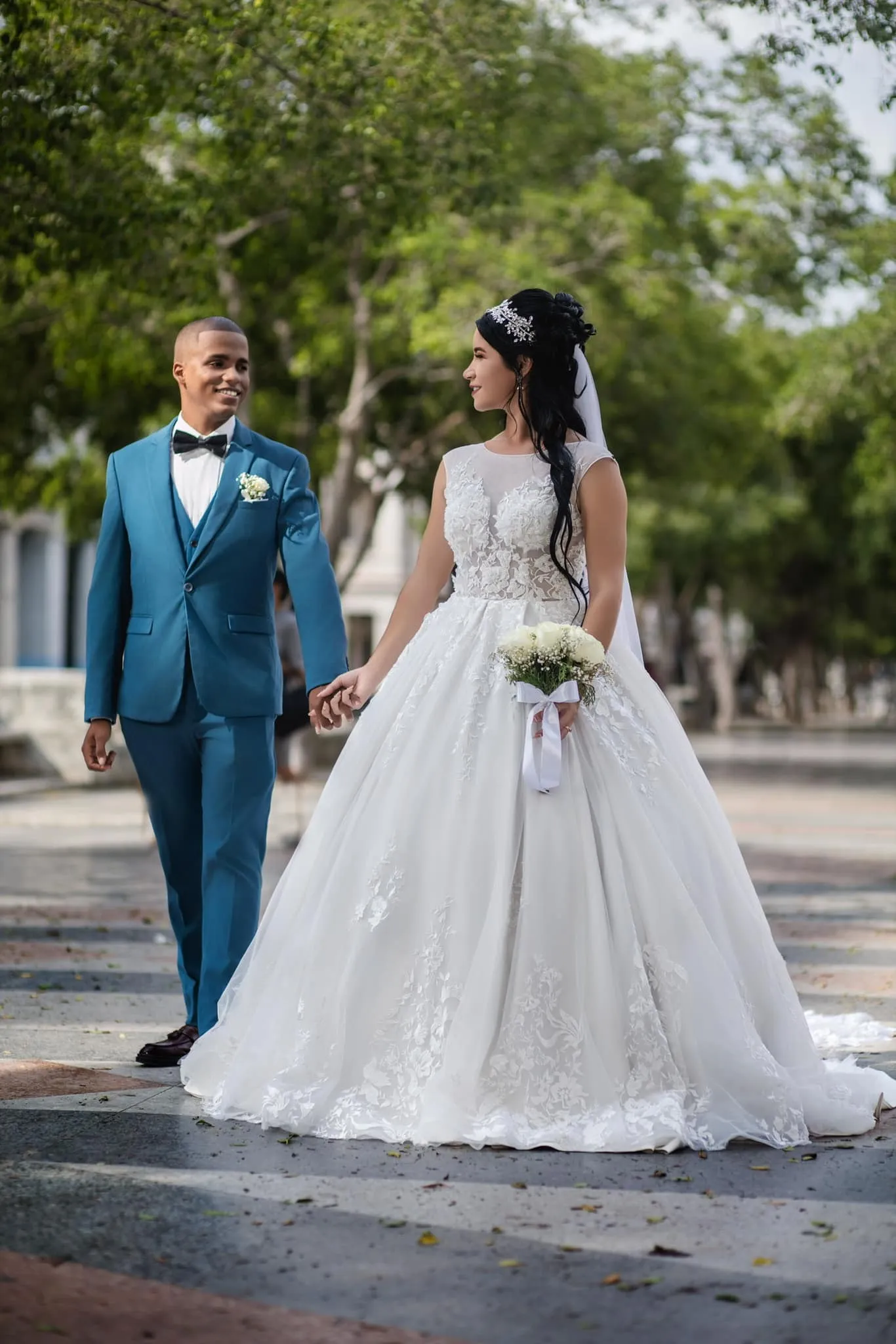 Princess Ivory Lace Garden Wedding Dresses Tulle Sleeveless Appliques sold by My Chic Dress product image thumbnail 2