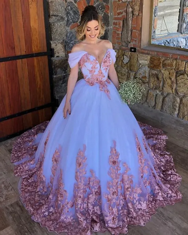 Ball Gown Gothic Wedding Dress Lace Cap Sleeves with Appliques sold by My Chic Dress