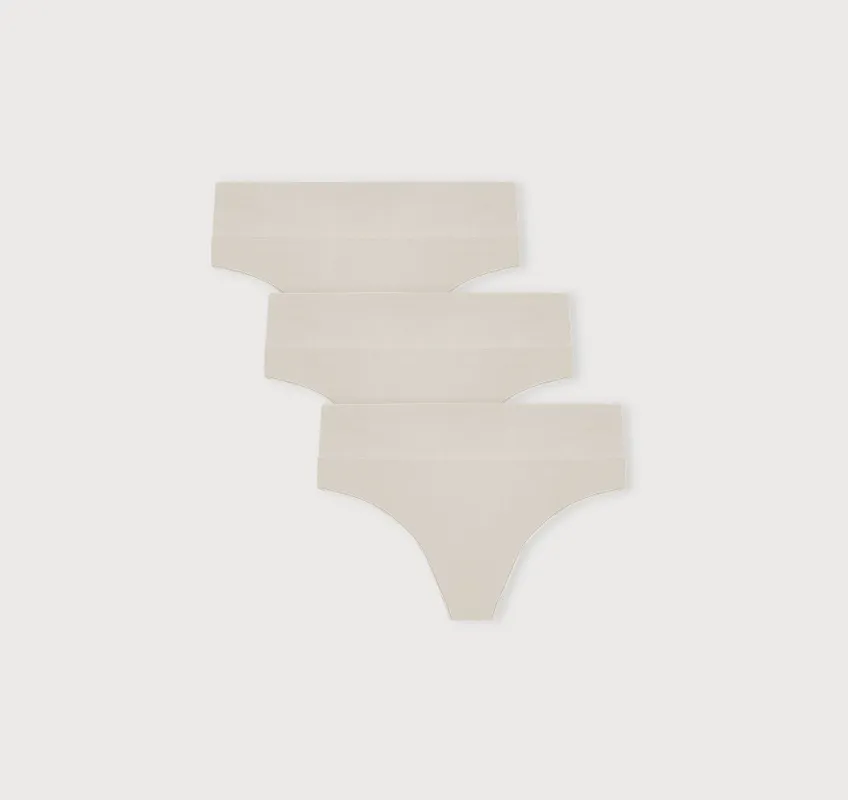 Smooth Thong 3-Pack sold by Organic Basics