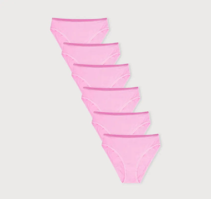 Core Rib High-Leg Briefs 6-Pack sold by Organic Basics