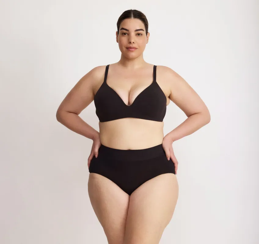Core Wireless Plunge Bra sold by Organic Basics