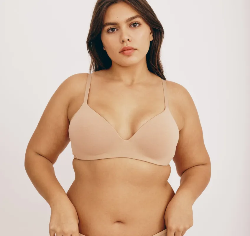Core Wireless Plunge Bra sold by Organic Basics