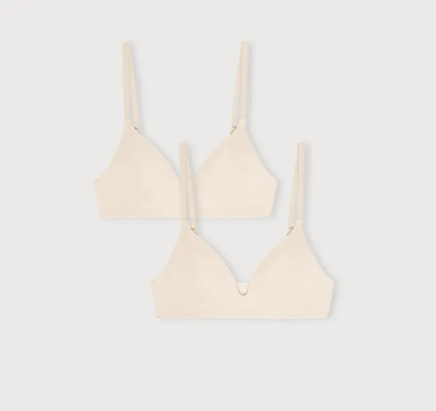 Core Wireless Plunge Bra 2-Pack sold by Organic Basics