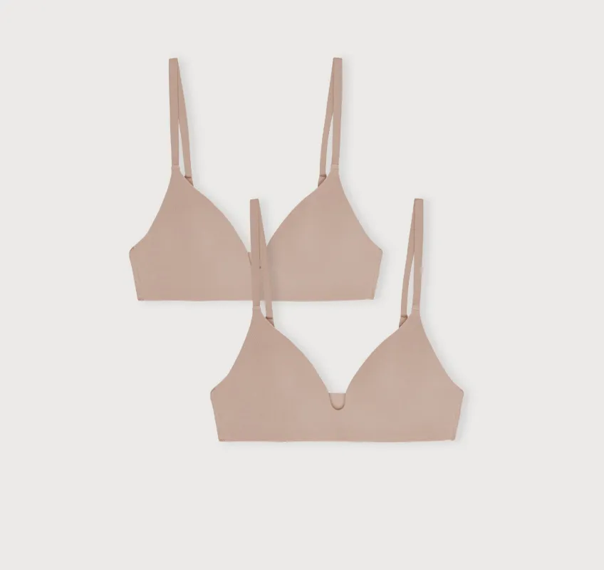 Core Wireless Plunge Bra 2-Pack sold by Organic Basics
