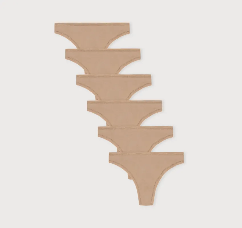 Core Thong 6-Pack sold by Organic Basics