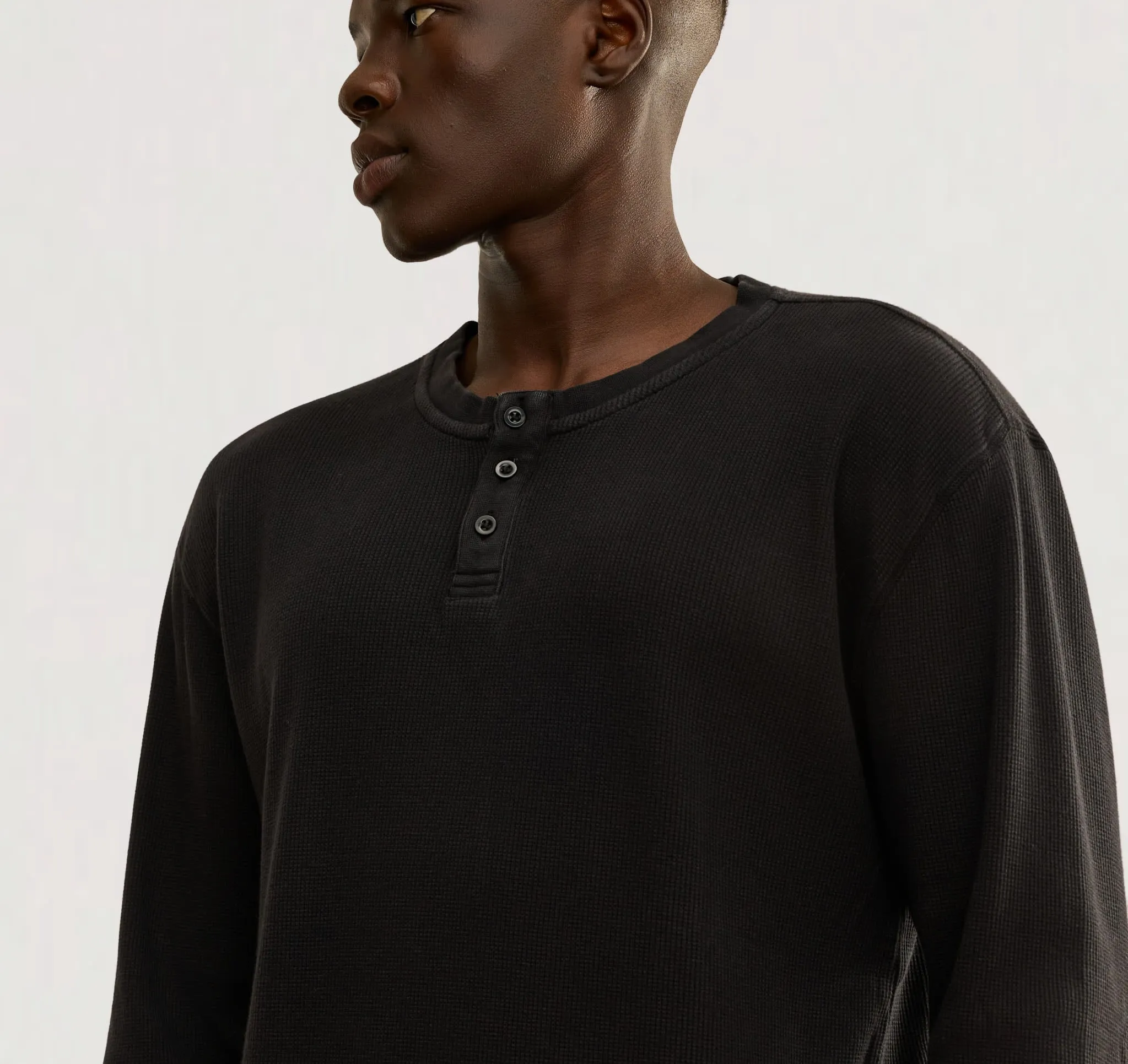 Waffle Henley Long Sleeve sold by Organic Basics product image thumbnail 4