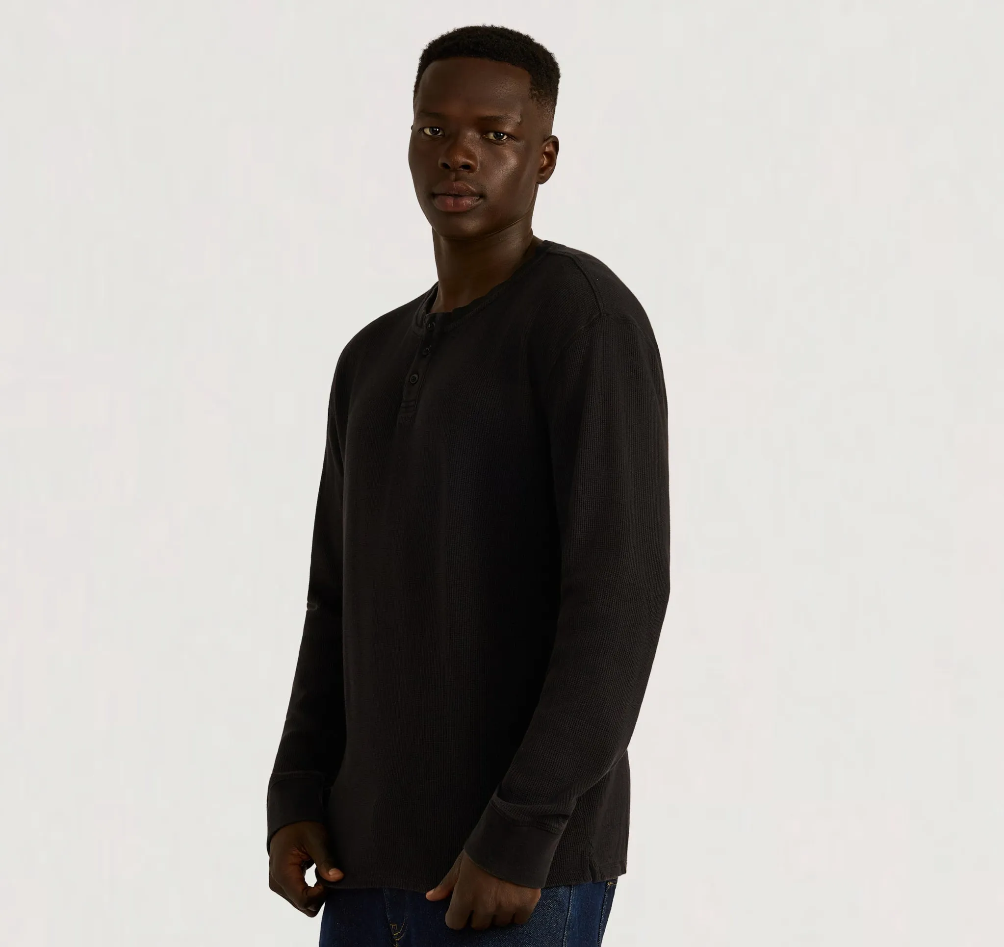 Waffle Henley Long Sleeve sold by Organic Basics product image thumbnail 3
