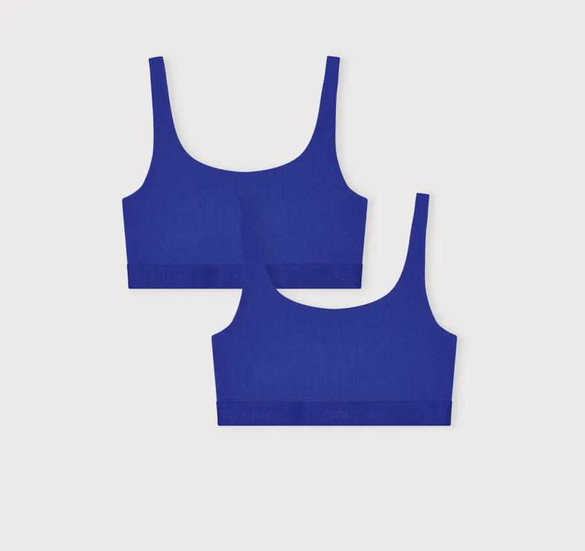 Core Rib Tank Bralette 2-Pack sold by Organic Basics
