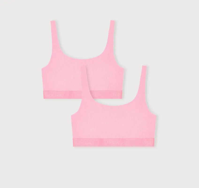 Core Rib Tank Bralette 2-Pack sold by Organic Basics