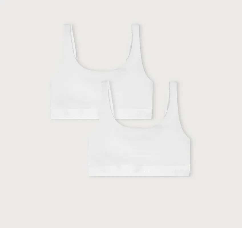 Core Rib Tank Bralette 2-Pack sold by Organic Basics
