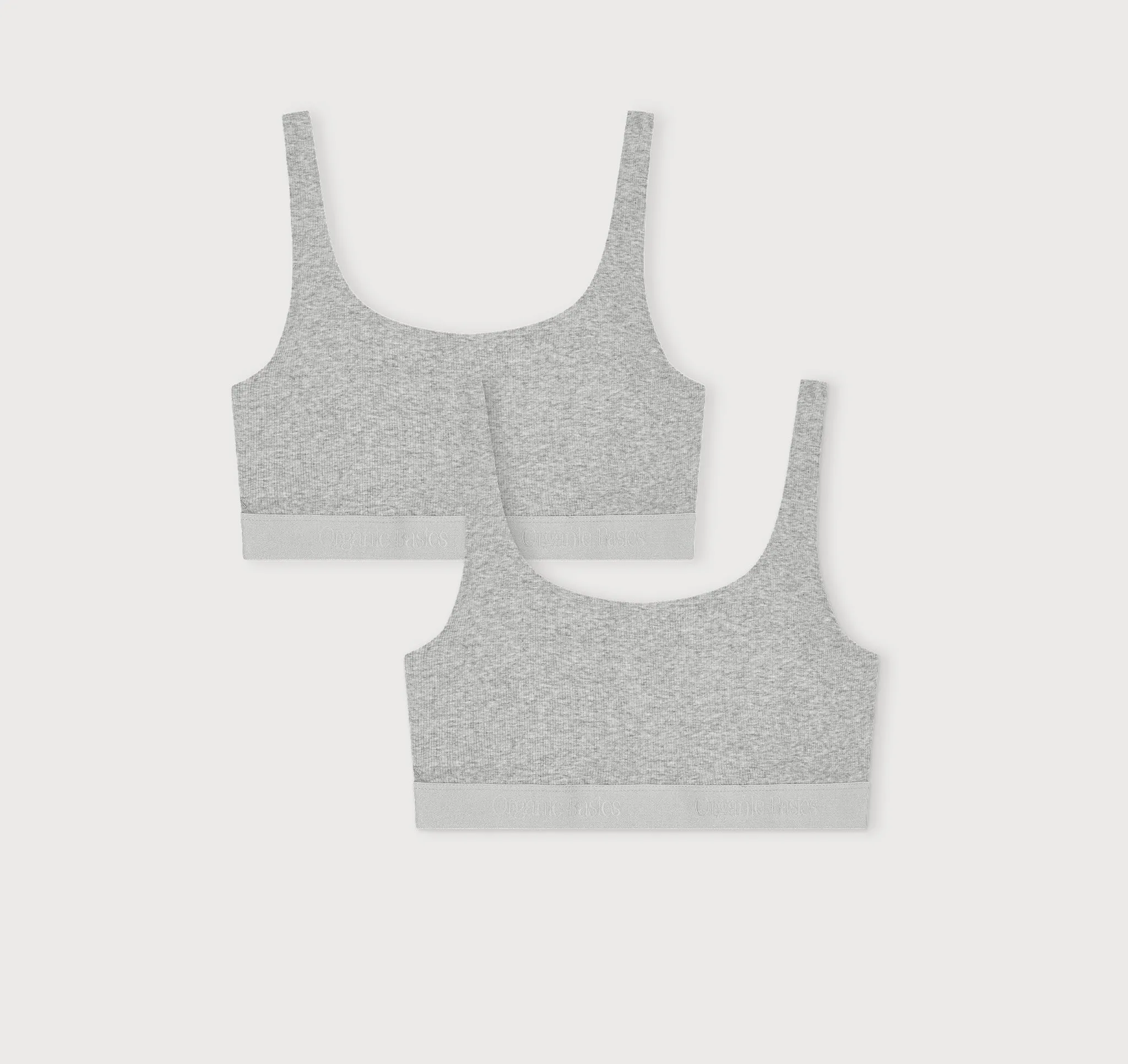 Core Rib Tank Bralette 2-Pack sold by Organic Basics