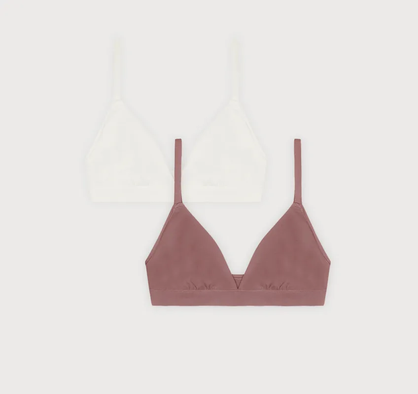 Flex Triangle Bralette 2-Pack sold by Organic Basics
