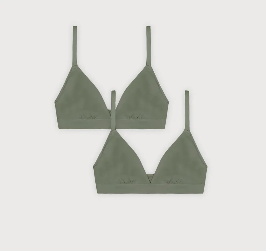 Flex Triangle Bralette 2-Pack sold by Organic Basics