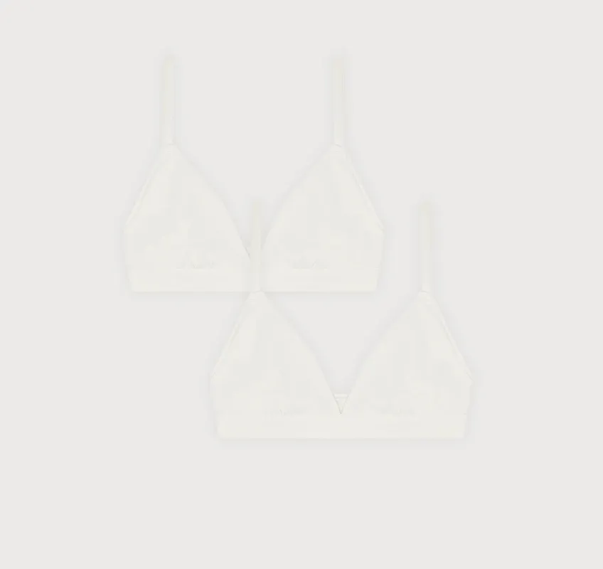 Flex Triangle Bralette 2-Pack sold by Organic Basics