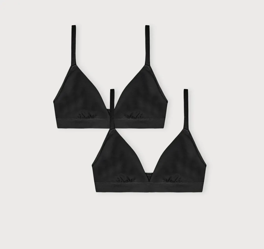 Flex Triangle Bralette 2-Pack sold by Organic Basics