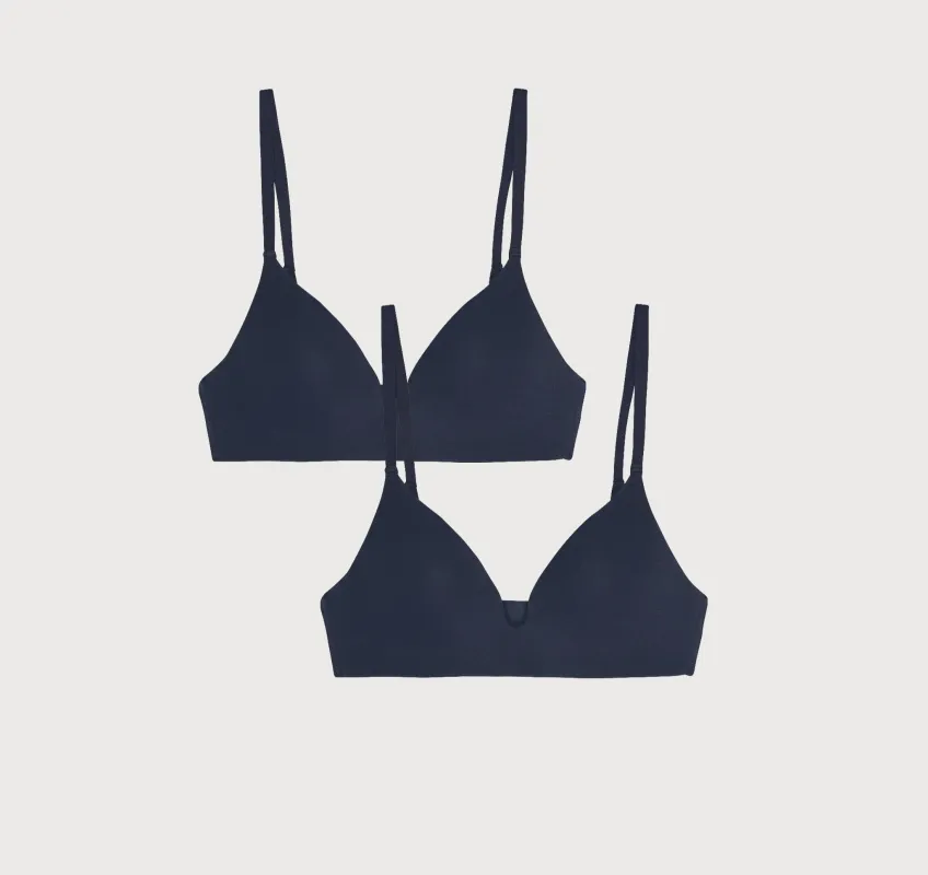 Core Wireless Plunge Bra 2-Pack sold by Organic Basics