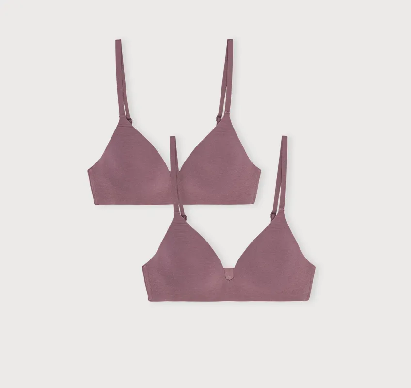Core Wireless Plunge Bra 2-Pack sold by Organic Basics