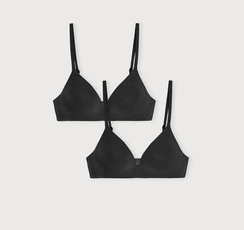 Core Wireless Plunge Bra 2-Pack sold by Organic Basics