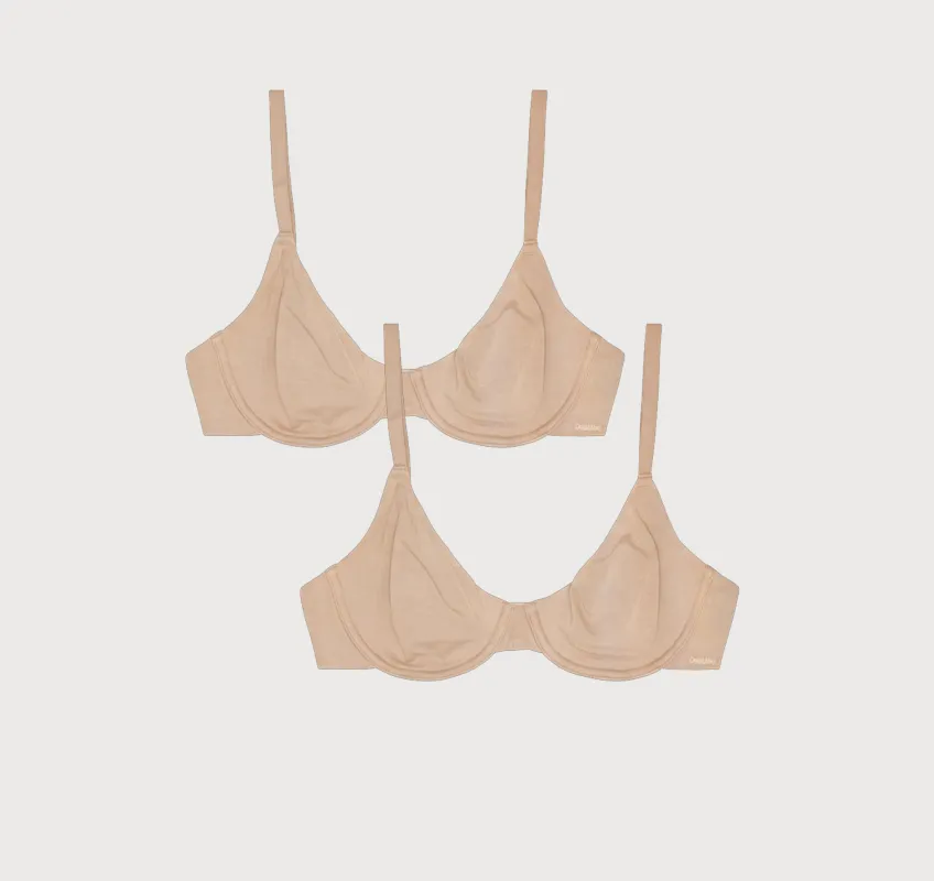 Core Unlined Demi Bra 2-Pack sold by Organic Basics