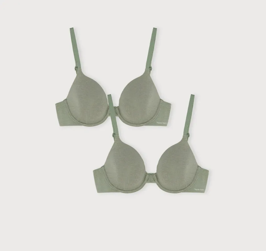 Core Full Coverage Bra 2-Pack sold by Organic Basics