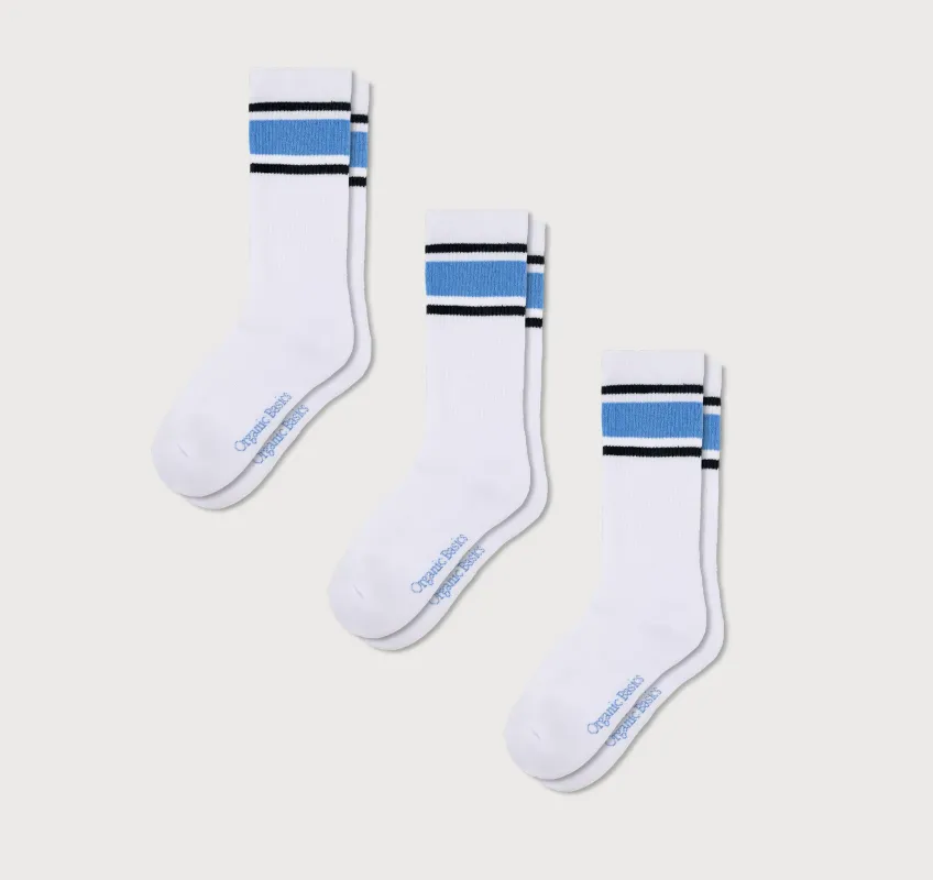 Core Color Striped Socks 3-Pack sold by Organic Basics