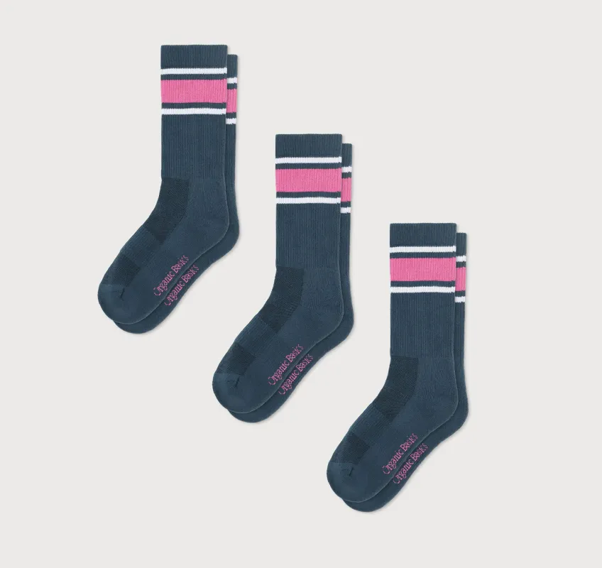 Core Color Striped Socks 3-Pack sold by Organic Basics