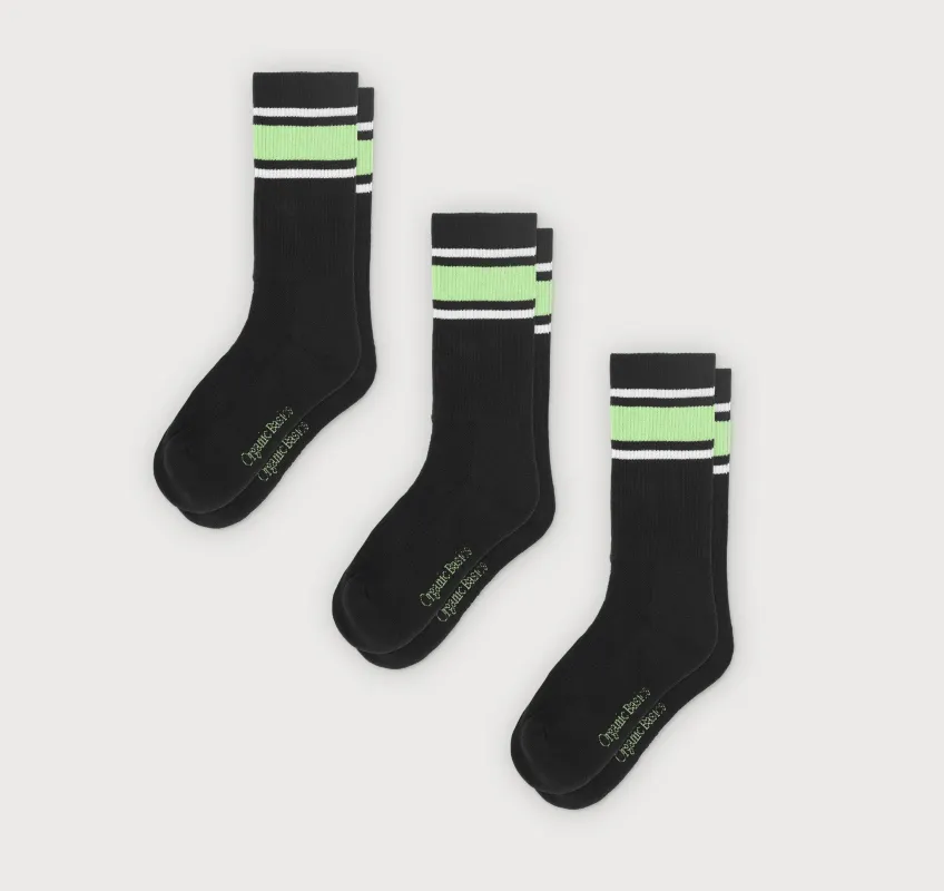 Core Color Striped Socks 3-Pack made by Organic Basics