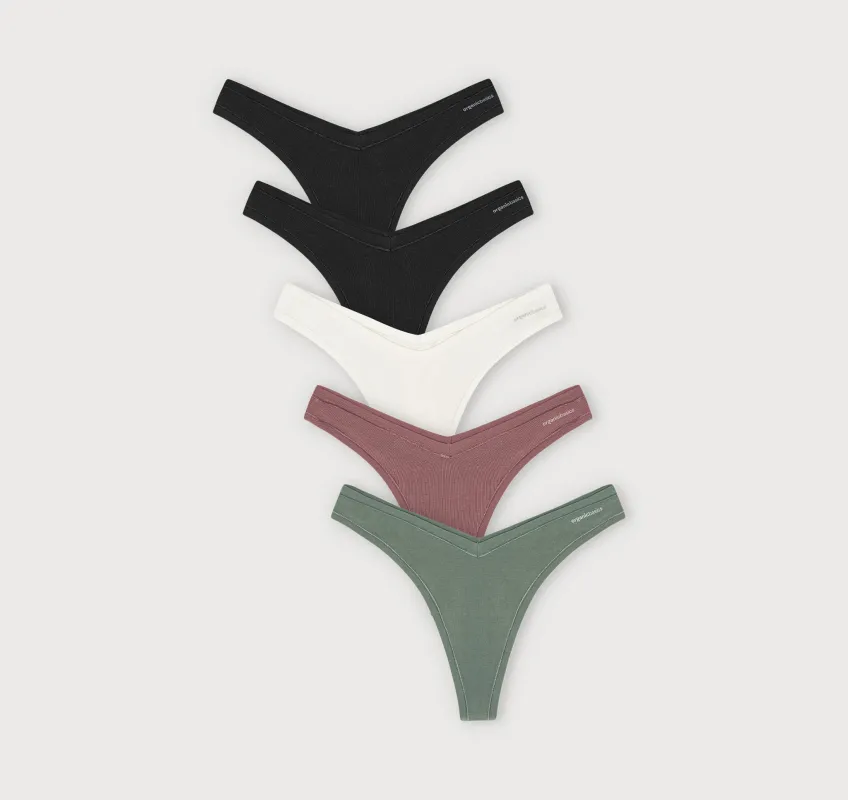 Flex Thong 5-Pack sold by Organic Basics