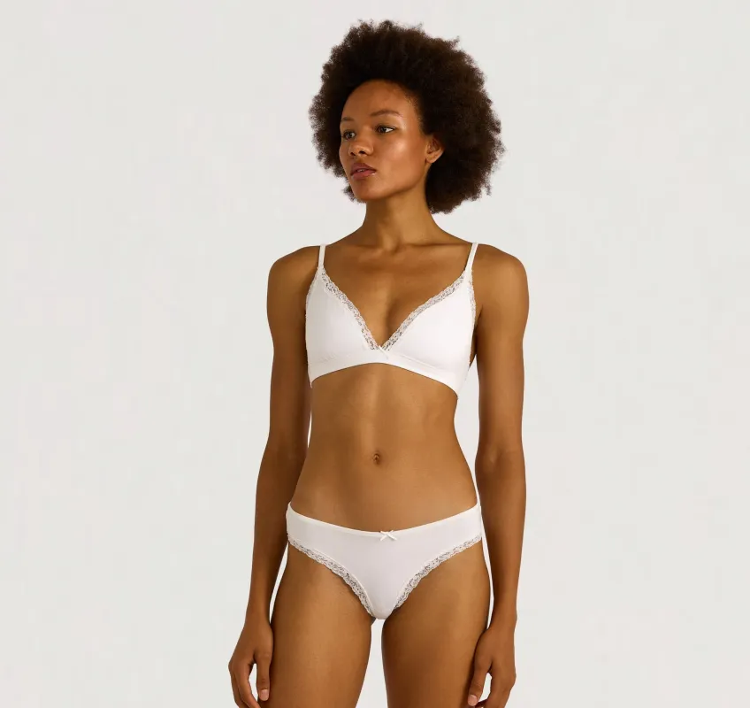 Flex Lace Triangle Bralette made by Organic Basics