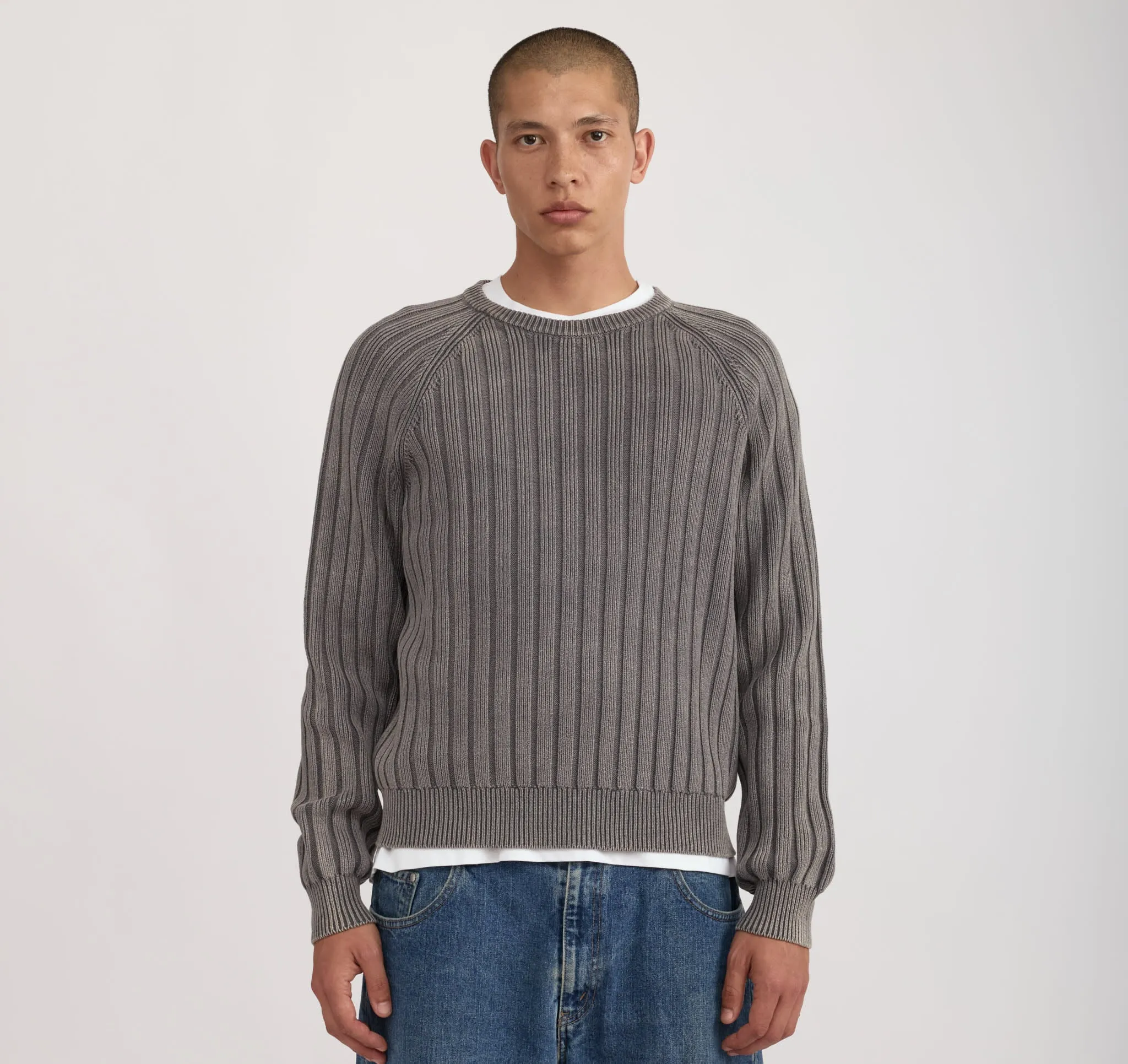 Soft Knit Rib Raglan Sweater sold by Organic Basics