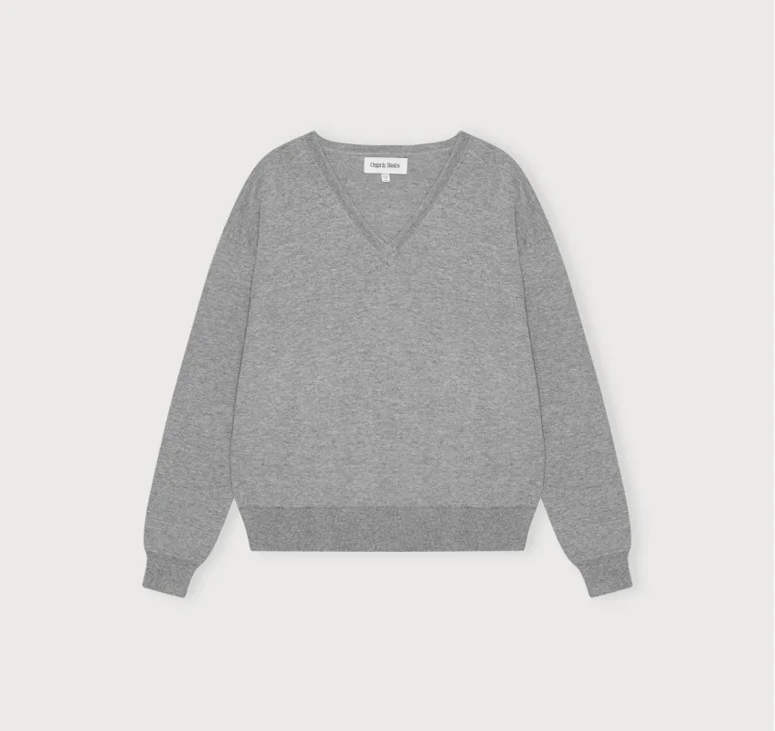 Fine Knit V-Neck Sweater sold by Organic Basics