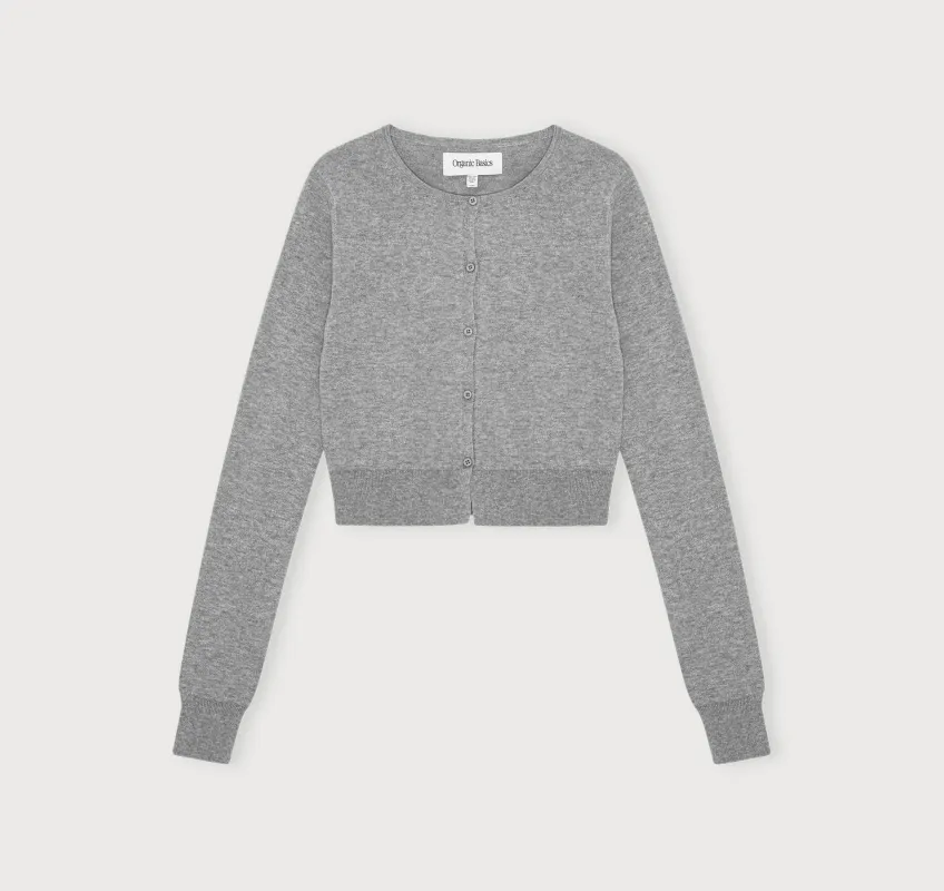 Fine Knit Cropped Cardigan sold by Organic Basics