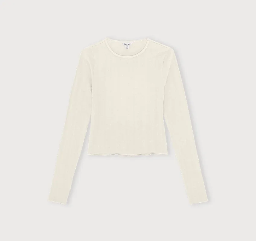 Pointelle Long Sleeve Tee sold by Organic Basics