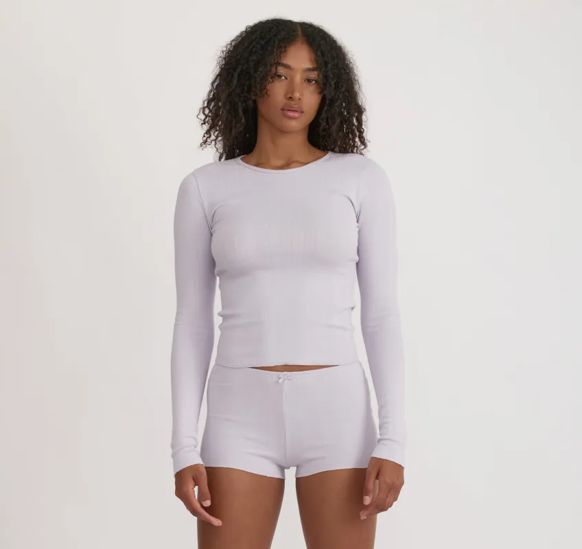 Pointelle Long Sleeve Tee sold by Organic Basics