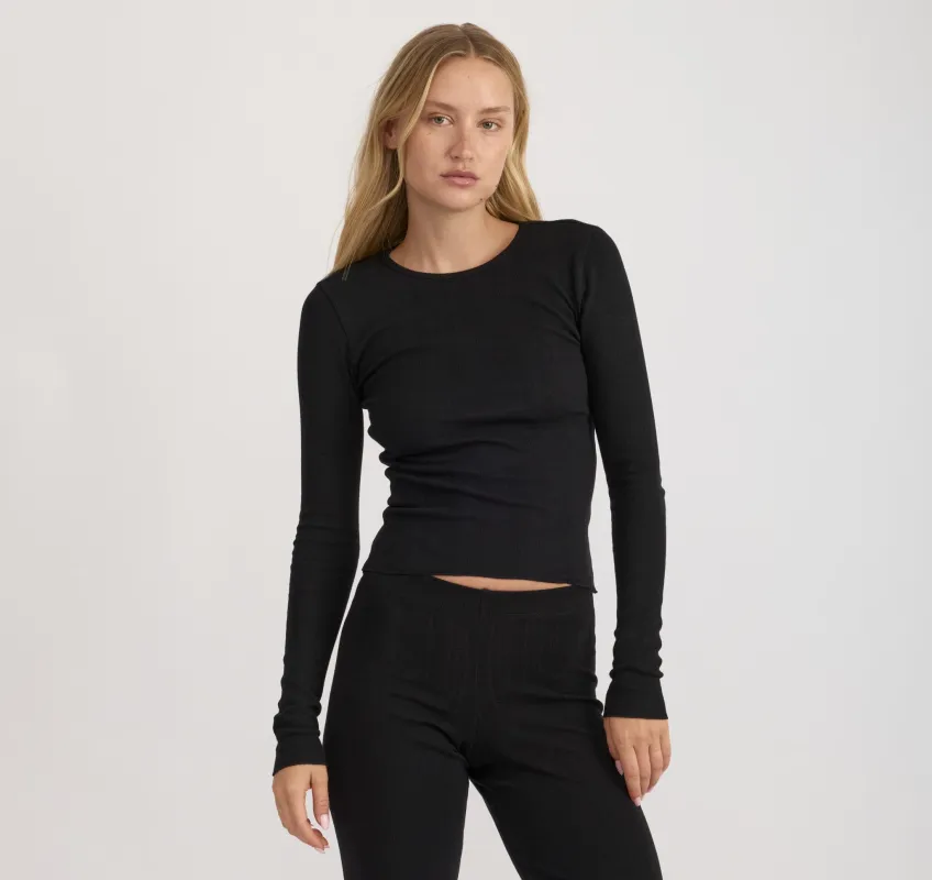 Pointelle Long Sleeve Tee sold by Organic Basics
