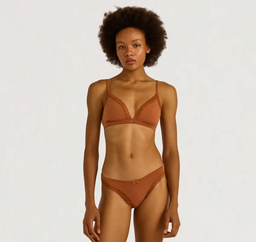 Flex Lace Triangle Bralette sold by Organic Basics