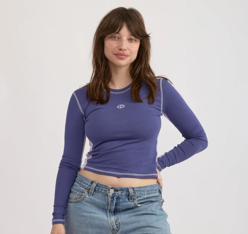 Core Icon Panel Long Sleeve Tee sold by Organic Basics