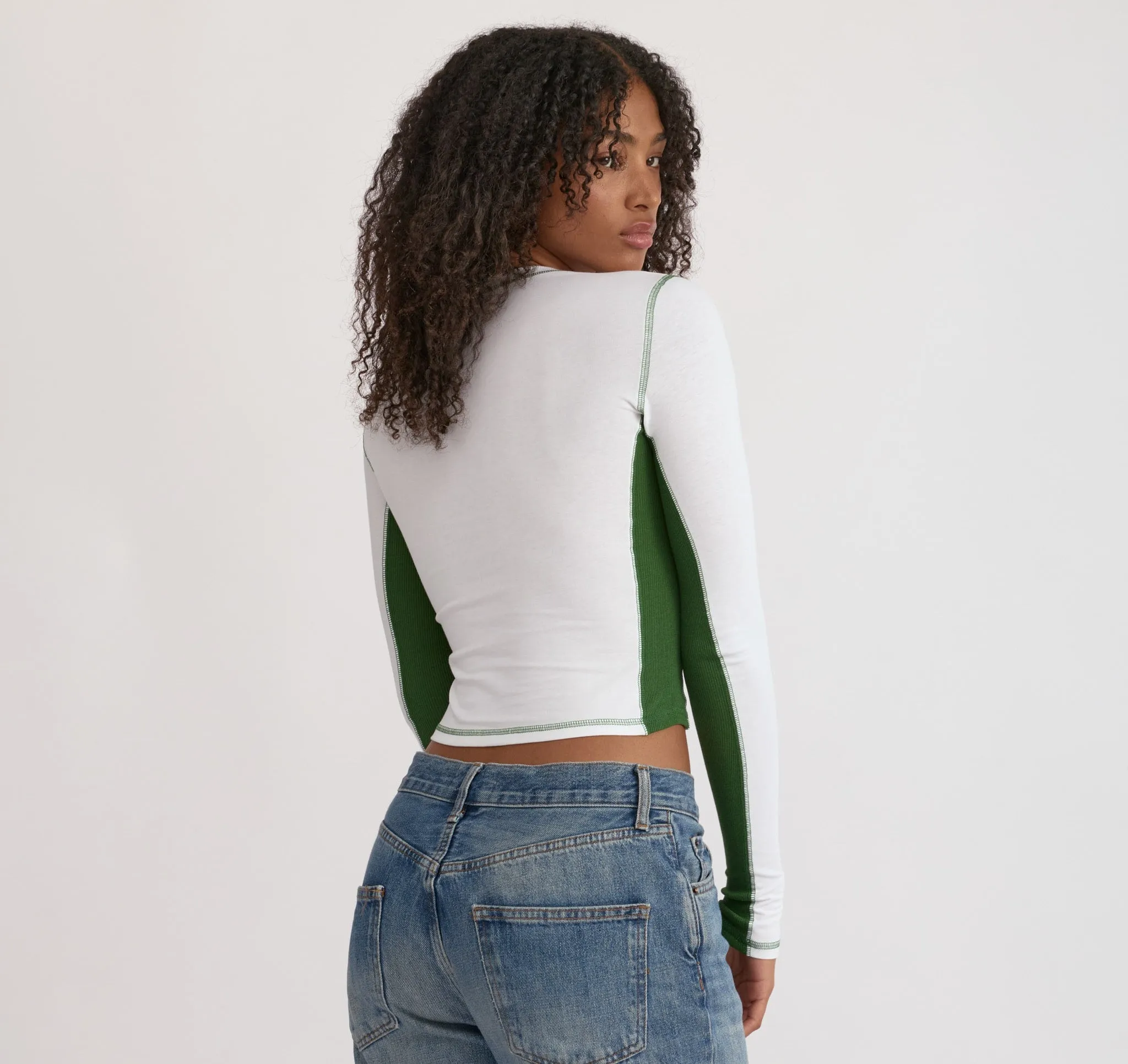 Core Icon Panel Long Sleeve Tee sold by Organic Basics product image thumbnail 2