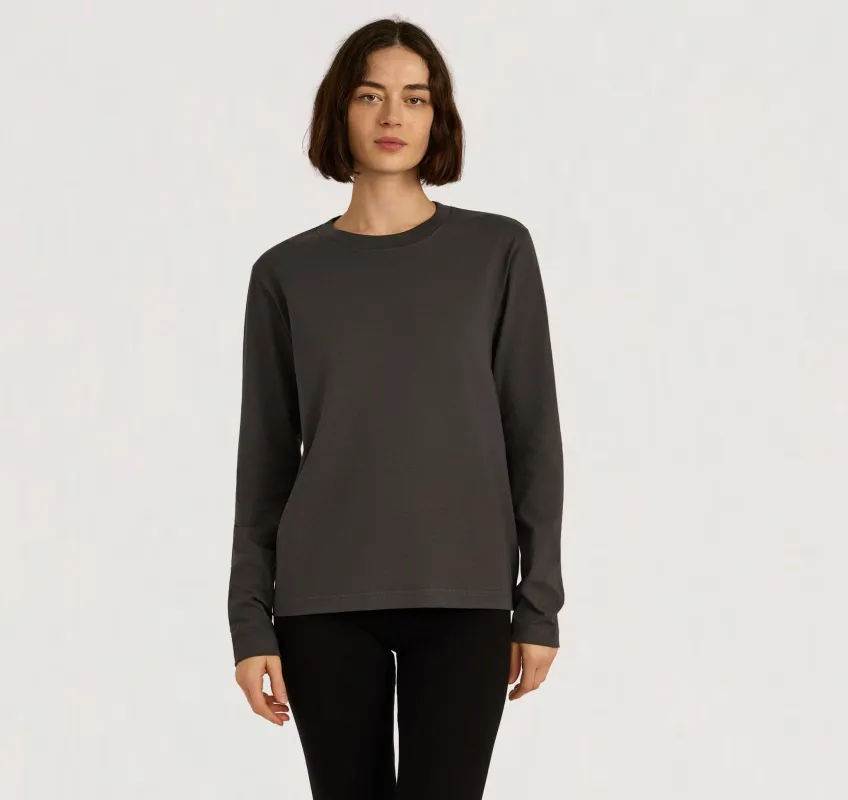 True Heavy Boxy Long Sleeve Tee sold by Organic Basics