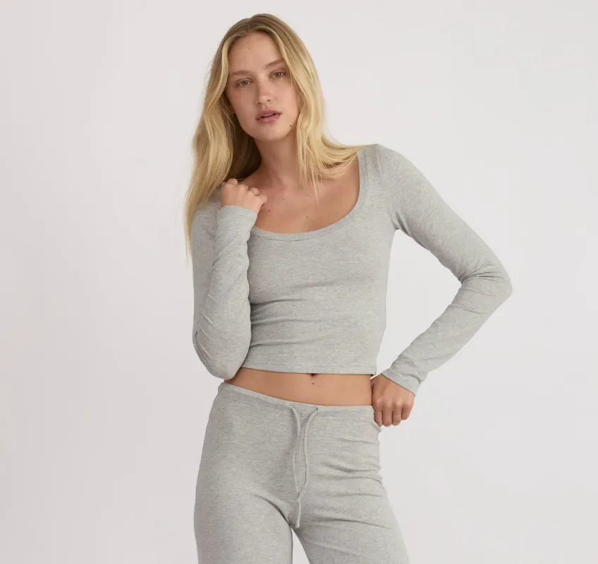 Everyday Scoop Neck Long Sleeve Tee sold by Organic Basics