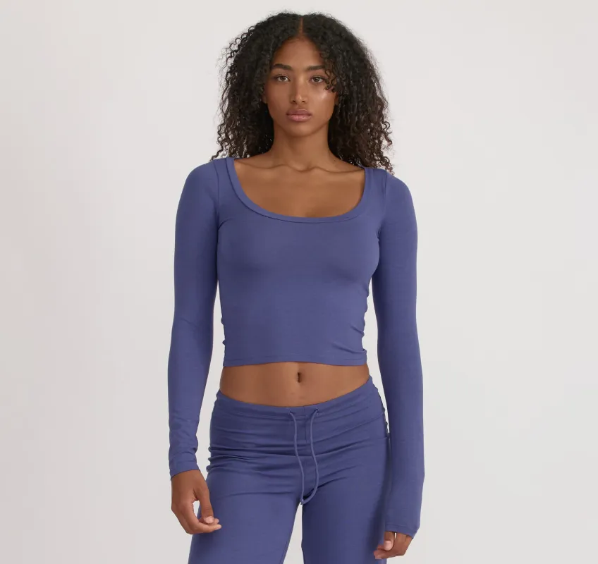 Everyday Scoop Neck Long Sleeve Tee sold by Organic Basics