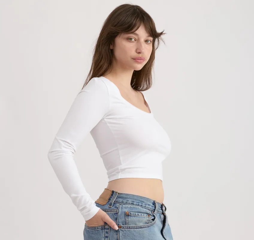 Everyday Scoop Neck Long Sleeve Tee sold by Organic Basics