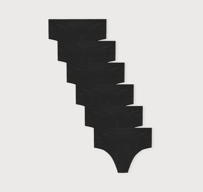 Smooth Thong 6-Pack made by Organic Basics