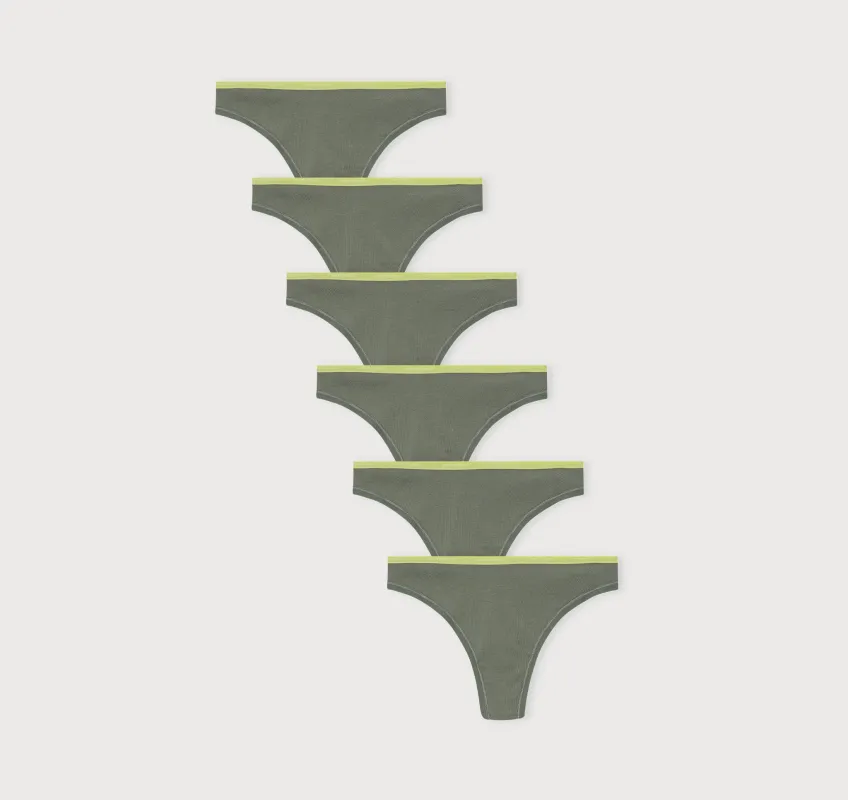 Core Thong 6-Pack sold by Organic Basics