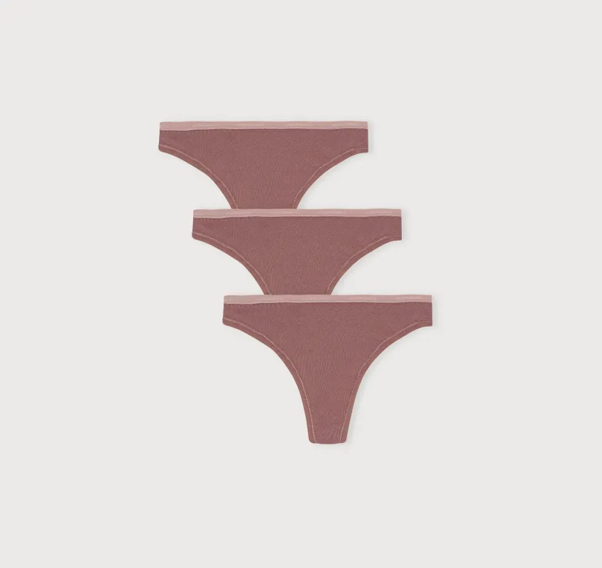 Core Thong 3-Pack sold by Organic Basics